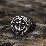 Navy Anchor Knot Seagull Stainless Steel Marine Ring