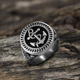 Navy Anchor Knot Seagull Stainless Steel Marine Ring