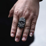 Navy Captain Stainless Steel Skull Ring