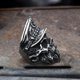 Navy Captain Stainless Steel Skull Ring