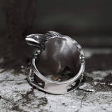 Odin Ravens Huginn and Munin Stainless Steel Viking Ring