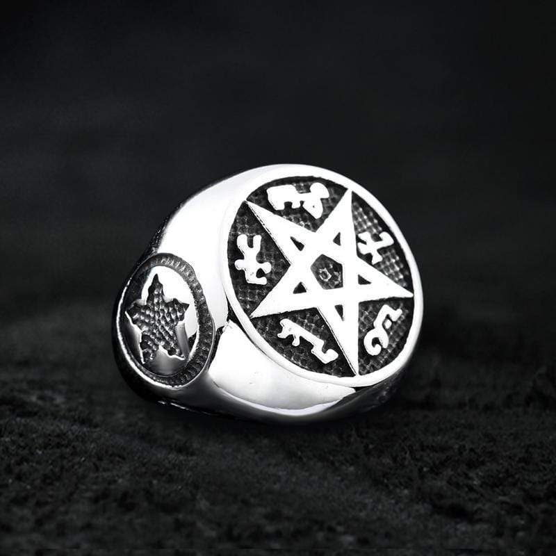 Pentagram Stainless Steel Ring