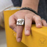 Eye of Horus Stainless Steel Egyptian Mythology Ring
