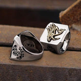 Eye of Horus Stainless Steel Egyptian Mythology Ring