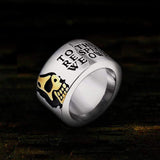Punk Half-Face Stainless Steel Skull Ring