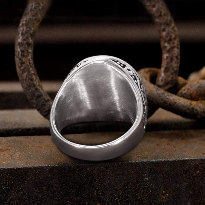 Punk Navy Double Knife 316L Stainless Steel Marine Ring