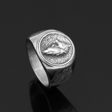 Retro Celtic Wolf Stainless Steel Viking Ring
