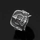 Sheep Head Odin Stainless Steel Viking Ring