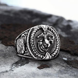 Eagle Globe Anchor Stainless Steel Marine Ring