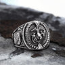 Eagle Globe Anchor Stainless Steel Marine Ring