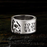 Punk Half-Face Stainless Steel Skull Ring