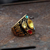 Thanos Infinity Gems Stainless Steel Acrylic Ring