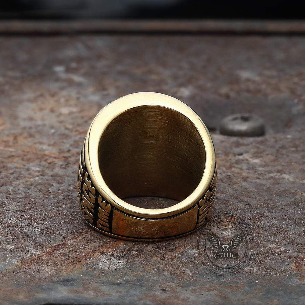 Thanos Infinity Gems Stainless Steel Acrylic Ring