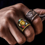 Thanos Infinity Gems Stainless Steel Acrylic Ring