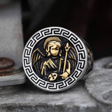 Guardian Angel Stainless Steel Religious Ring