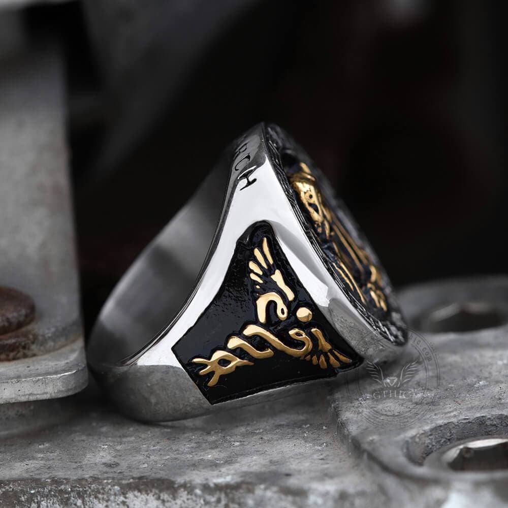 Guardian Angel Stainless Steel Religious Ring