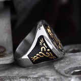 Guardian Angel Stainless Steel Religious Ring