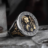 Guardian Angel Stainless Steel Religious Ring