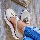 Women Flat Shoes Thick Sole Platform Shoes - Lootquake