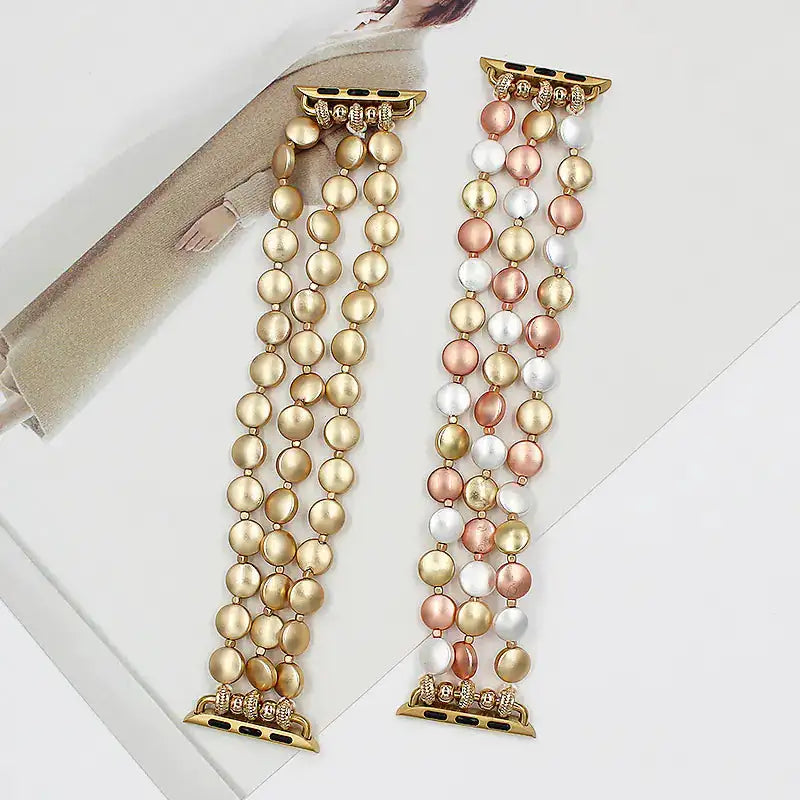 Round Beaded Strap Band for Watches - Lootquake