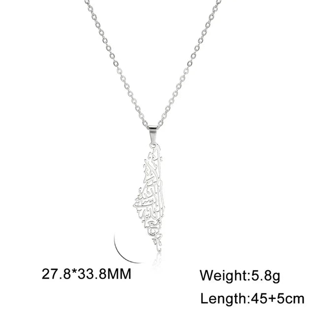 Unisex Stainless Steel Hollow Map Necklaces - Lootquake