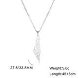 Unisex Stainless Steel Hollow Map Necklaces - Lootquake