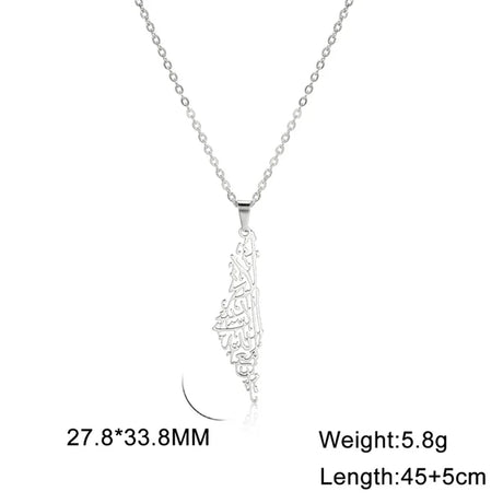 Unisex Stainless Steel Hollow Map Necklaces - Lootquake