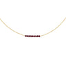 Dainty Beaded Garnet Bar NecklaceJanuary Birthstone Gift Necklace18K Gold Plated Delicate Handmade Faceted Garnet Stone Beads Bar Boho Necklaces for Women - Lootquake