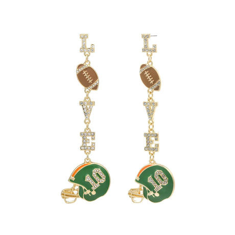 Madison Tyler Baseball Earrings for Women | Football Mom Earrings | Sport Earrings for Women | Cute Statement Earrings for Women | Game Day Earrings Dangling Jewelry - Lootquake