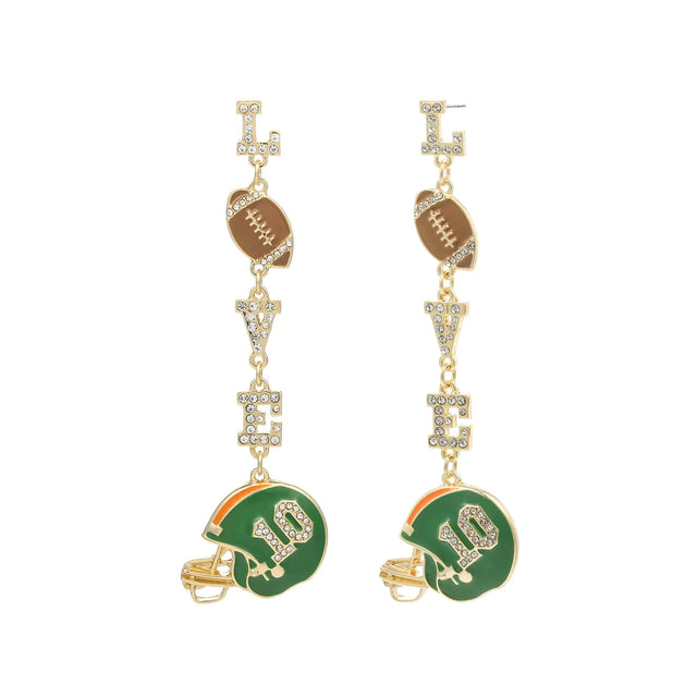 Madison Tyler Baseball Earrings for Women | Football Mom Earrings | Sport Earrings for Women | Cute Statement Earrings for Women | Game Day Earrings Dangling Jewelry - Lootquake