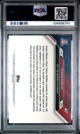 Tarjeta de fútbol RC Tetairoa McMillan #47 de novato Topps Bowman U (clasificada en 2024) PSA 10 Gem Mint