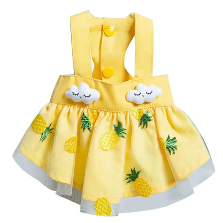 BIECWIAY Dog Dresses Yellow Pineapple Small Puppy Dress Spring Summer Girls Lightweight Pet dresses - Lootquake