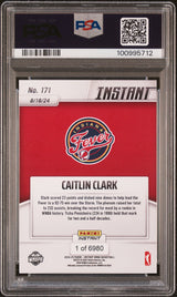 Graded 2024 Panini Instant WNBA Caitlin Clark #171 Rookie RC Basketball Card PSA 10 Gem Mint