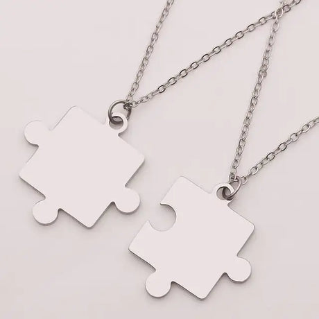 Matching Puzzle Piece Pendant Necklaces - Lootquake
