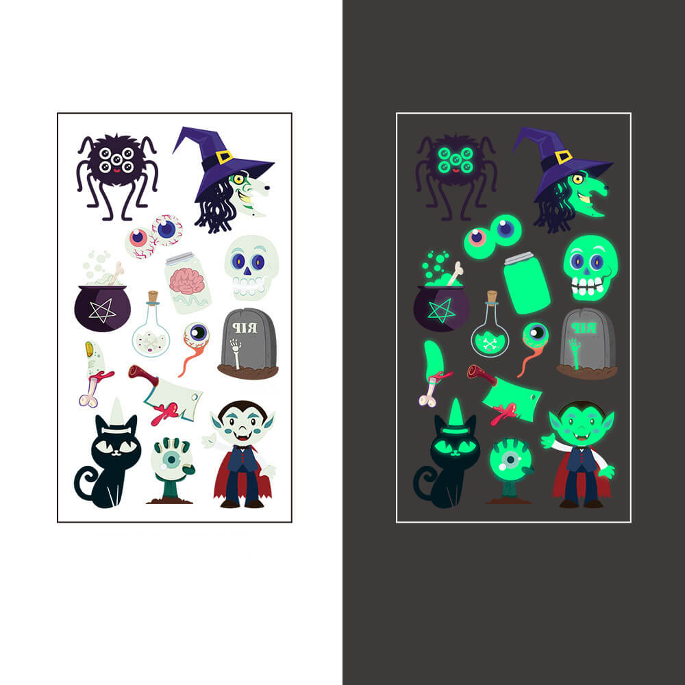 Halloween Cute Luminous Temporary Tattoo Stickers