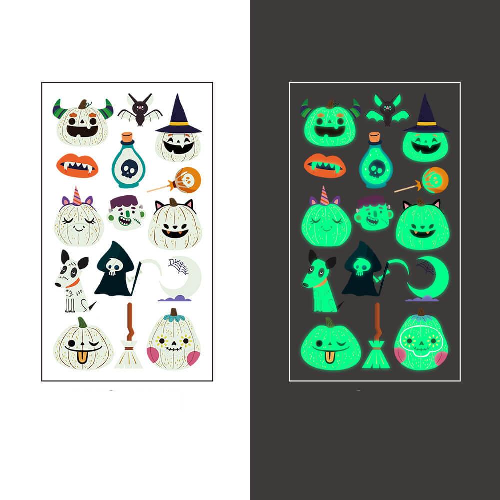 Halloween Cute Luminous Temporary Tattoo Stickers