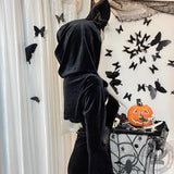 Halloween Flare Sleeve Hooded Dress Set