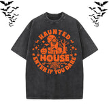 Halloween Funny Saying Vintage Washed T-shirt