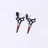 Halloween Red Print Acrylic Earrings