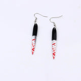 Halloween Red Print Acrylic Earrings