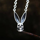 Halloween Skull Rabbit Stainless Steel Necklace