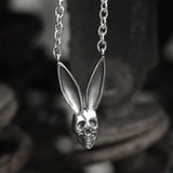 Halloween Skull Rabbit Stainless Steel Necklace
