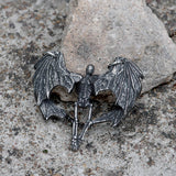 Heart Shape Skeleton Stainless Steel Skull Pendant