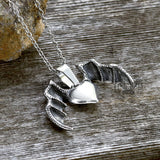 Heart With Wings Stainless Steel Pendant