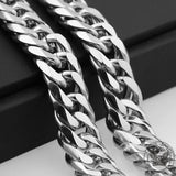Heavy Polished Cuban Link Chain Stainless Steel Men's Necklace