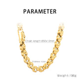 Heavy Skull Link Chain Stainless Steel Necklace