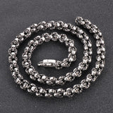 Heavy Skull Link Chain Stainless Steel Necklace