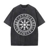 Helm Of Awe Totem Runes Viking Washed T-shirt