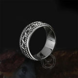 Hemp Cable Pattern Stainless Steel Retro Ring