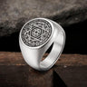 Hexagram 12 Zodiac Sign Stainless Steel Ring